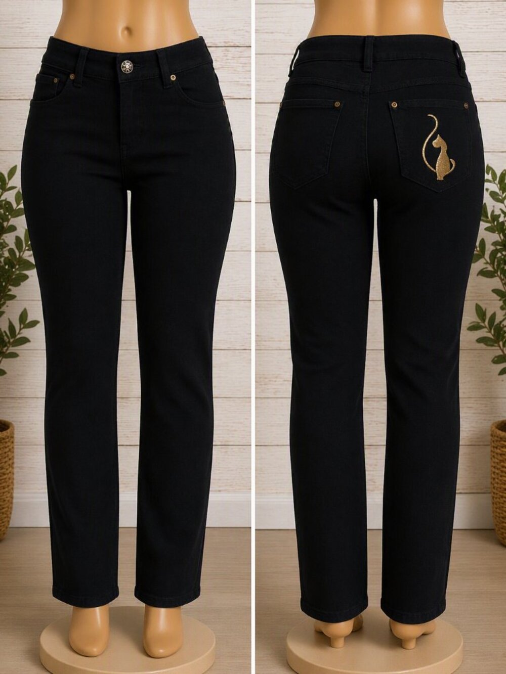 Sleek Black Skinny Jeans – Chic & Flattering Fit